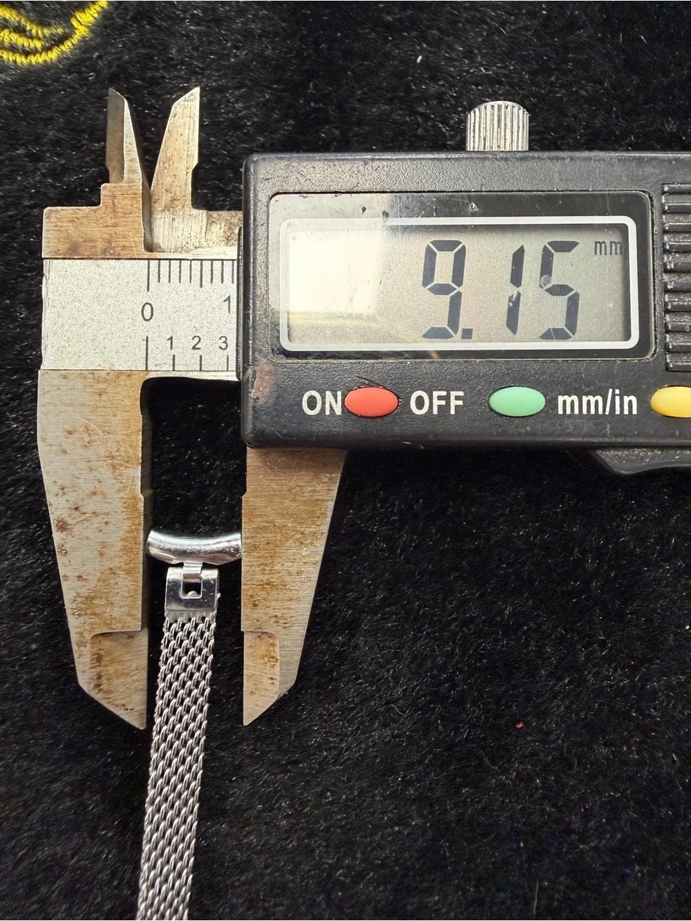 Base Metal Steel Color Mesh Vintage Watch Replacement Band